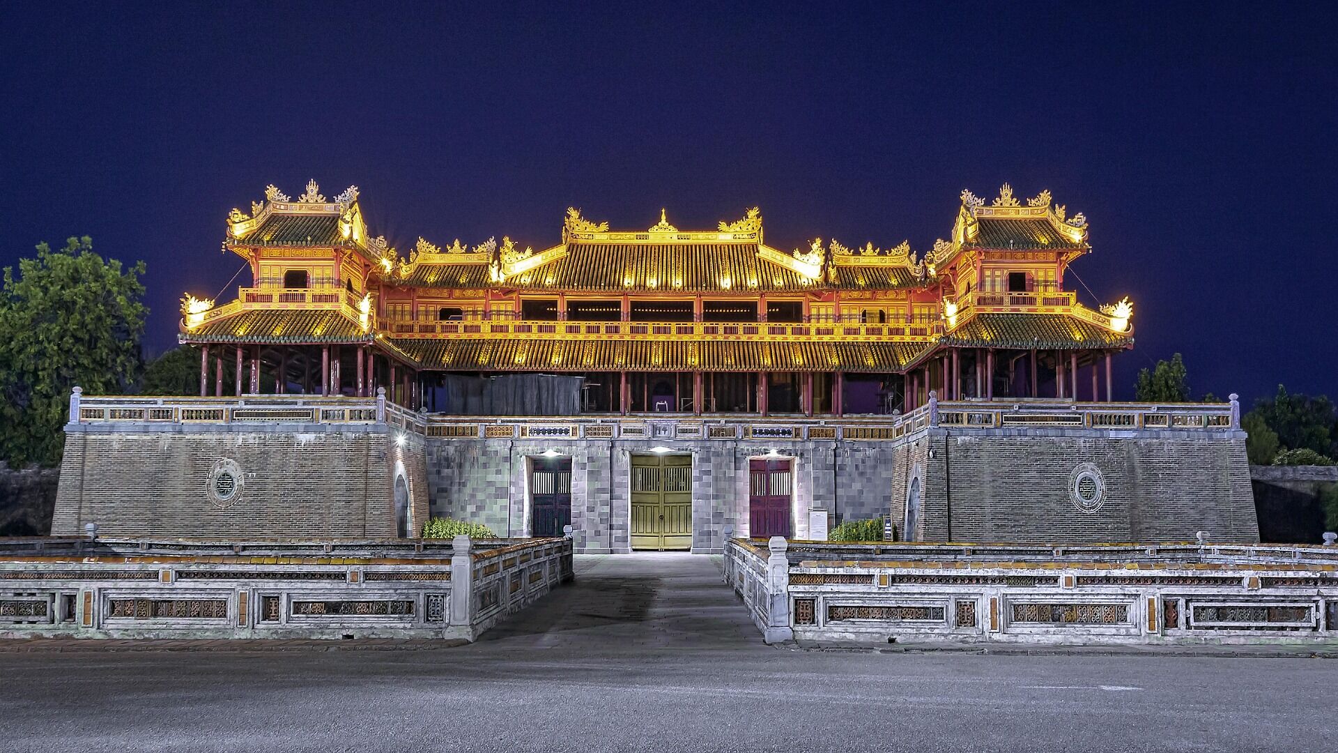 Hue Imperial City by night